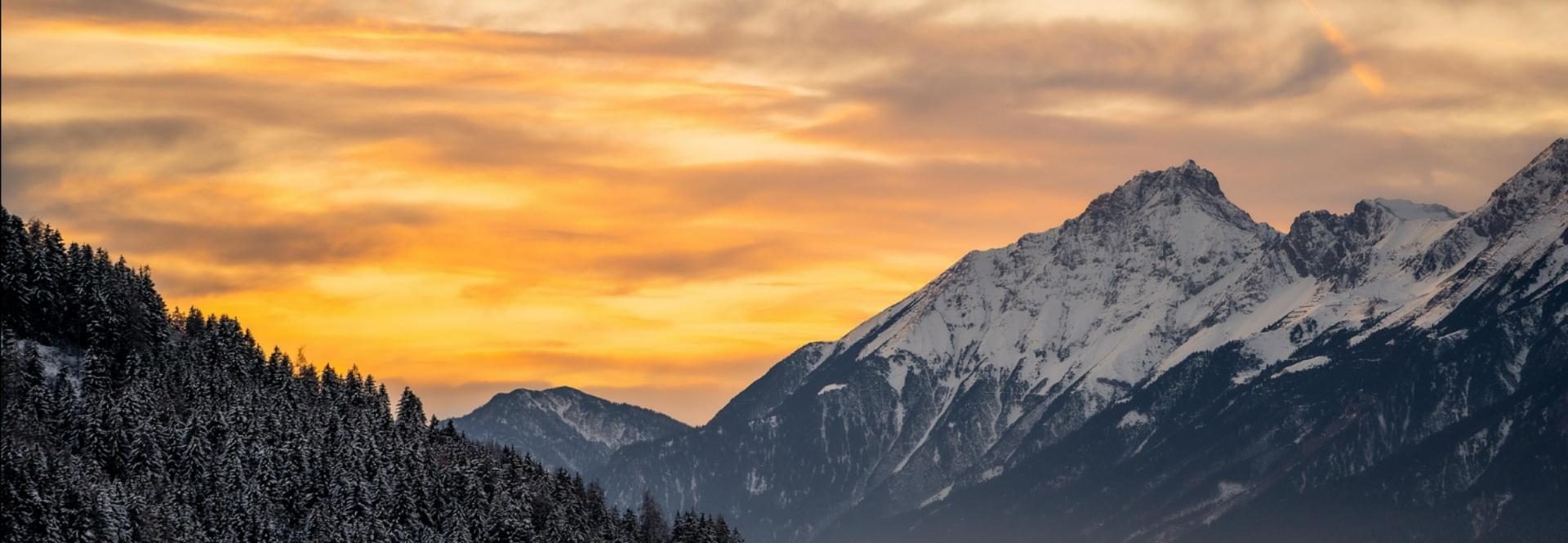 Mountain trekking campsite