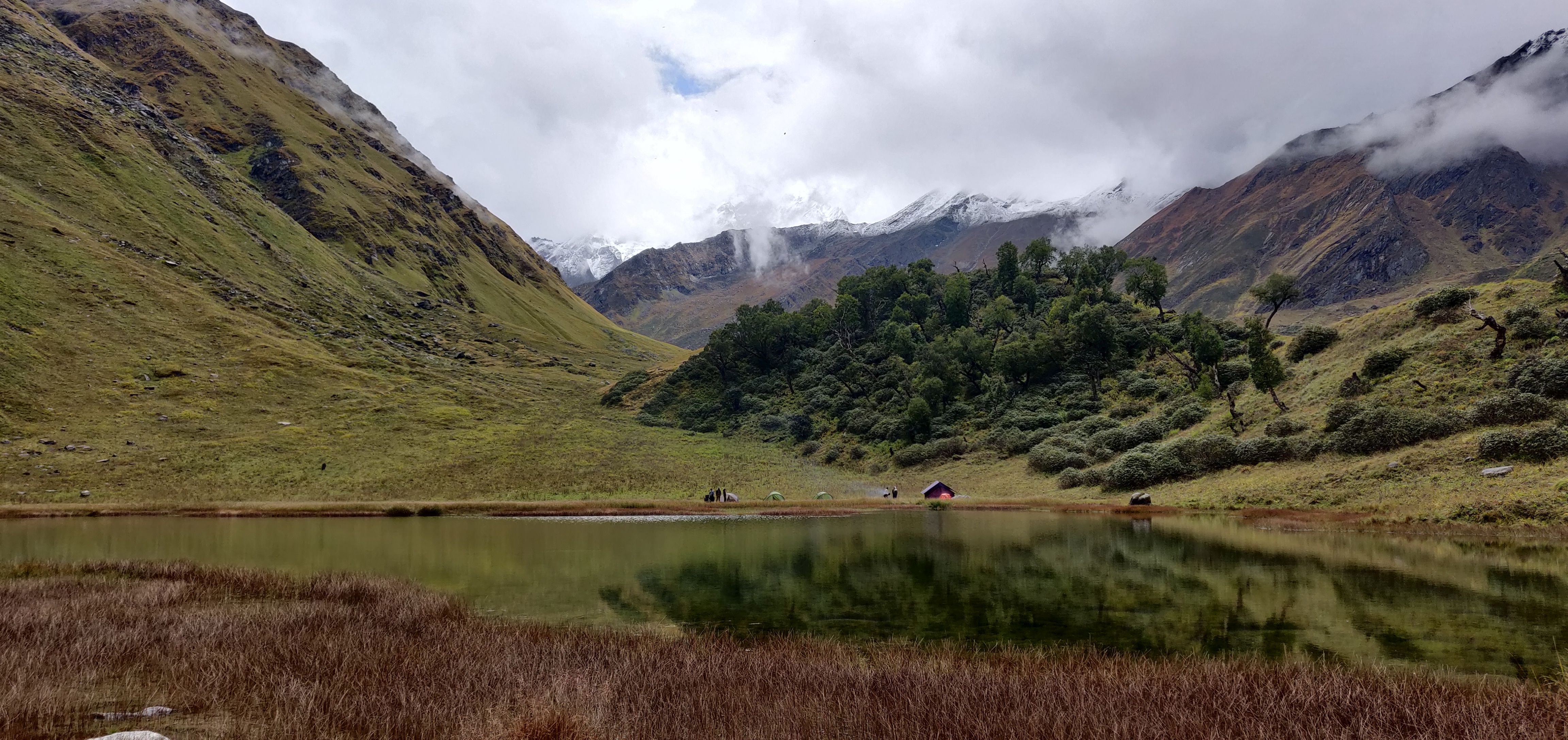 Mountain adventure scene